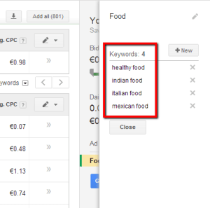 sélection des mots-clés SEO
