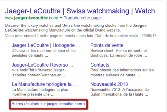 SERP résultats de recherche naturels regroupés par Google | AUTOVEILLE