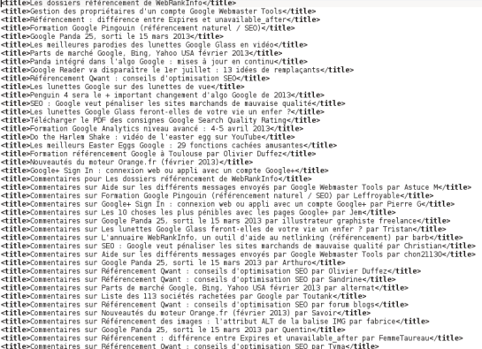 balises title wri extraites par AUTOVEILLE