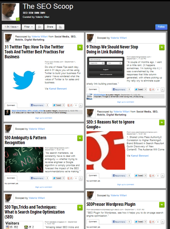 Timeline The SEO Scoop | AUTOVEILLE