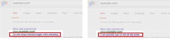 Message du site attaqué par un logiciel malveillant | AUTOVEILLE