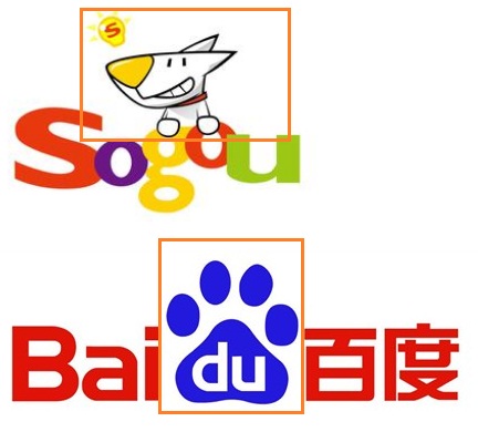 Logos Sogou VS Baidu - AUTOVEILLE