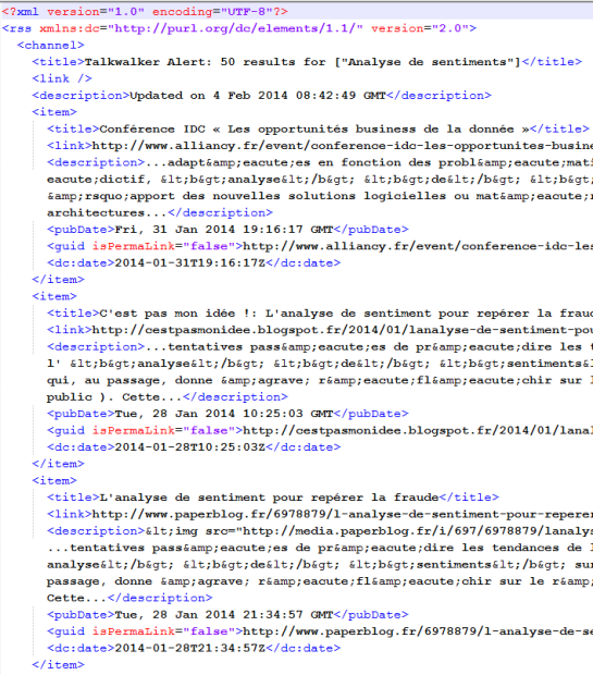 XML généré à partir de flux RSS Talkwalker - AUTOVEILLE