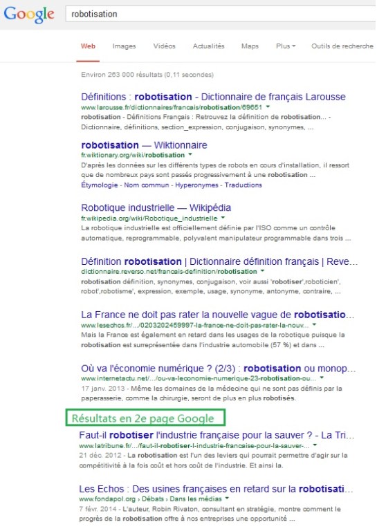 SEO et e-réputation "Robotisation" - AUTOVEILLE