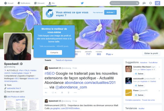 Nouveau profil Twitter - AUTOVEILLE