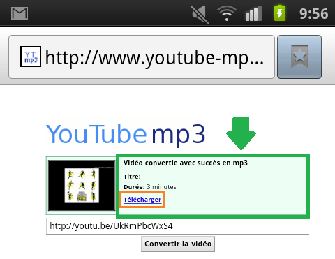 Téléchargement du MP3 de la vidéo convertie - AUTOVEILLE