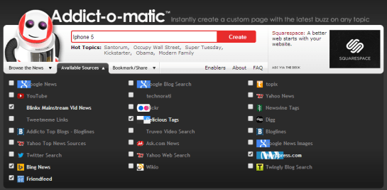 Logiciel de veille - Addictomatic - AUTOVEILLE