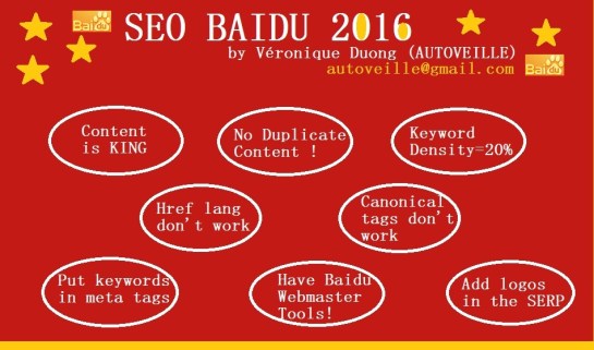 le SEO Baidu en 2016 - les points importants - AUTOVEILLE