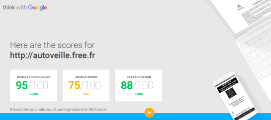 Outil de compatibilité mobile et page speed insights - AUTOVEILLE