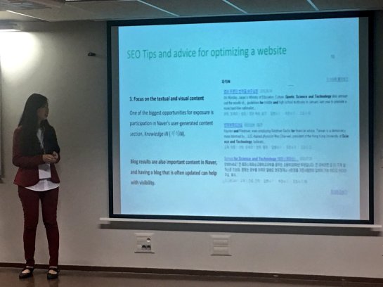 Conférence SEO Naver, Véronique Duong